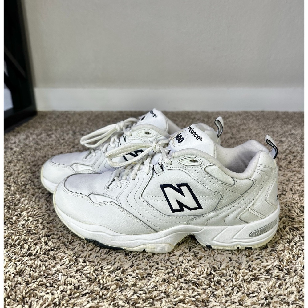 New Balance 600 Shoes Womens Size 9.5B White Leather Walking Sneakers WX600WT